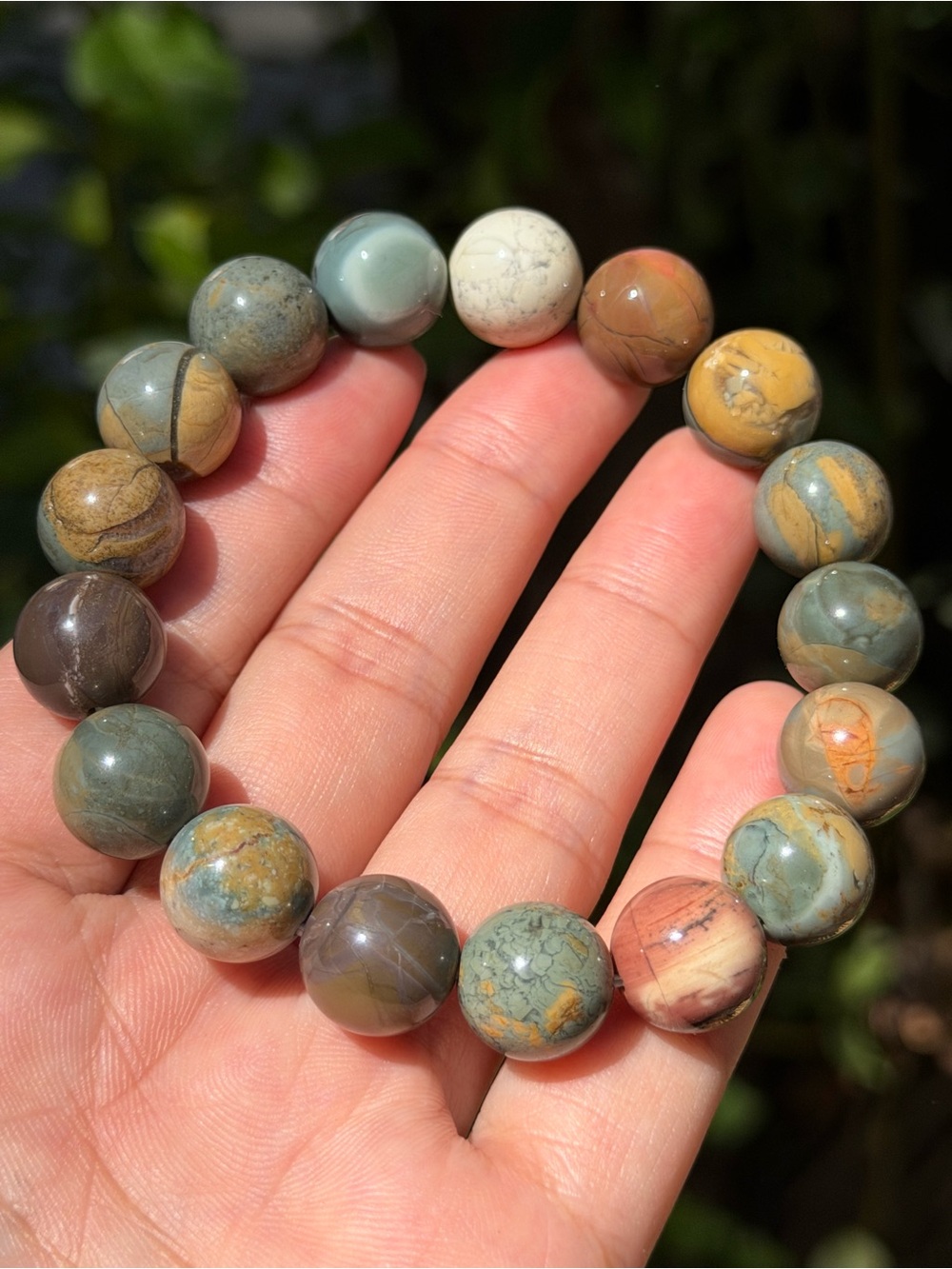 12.7mm stretchable multicolor‎ Alashan bracelet 1938